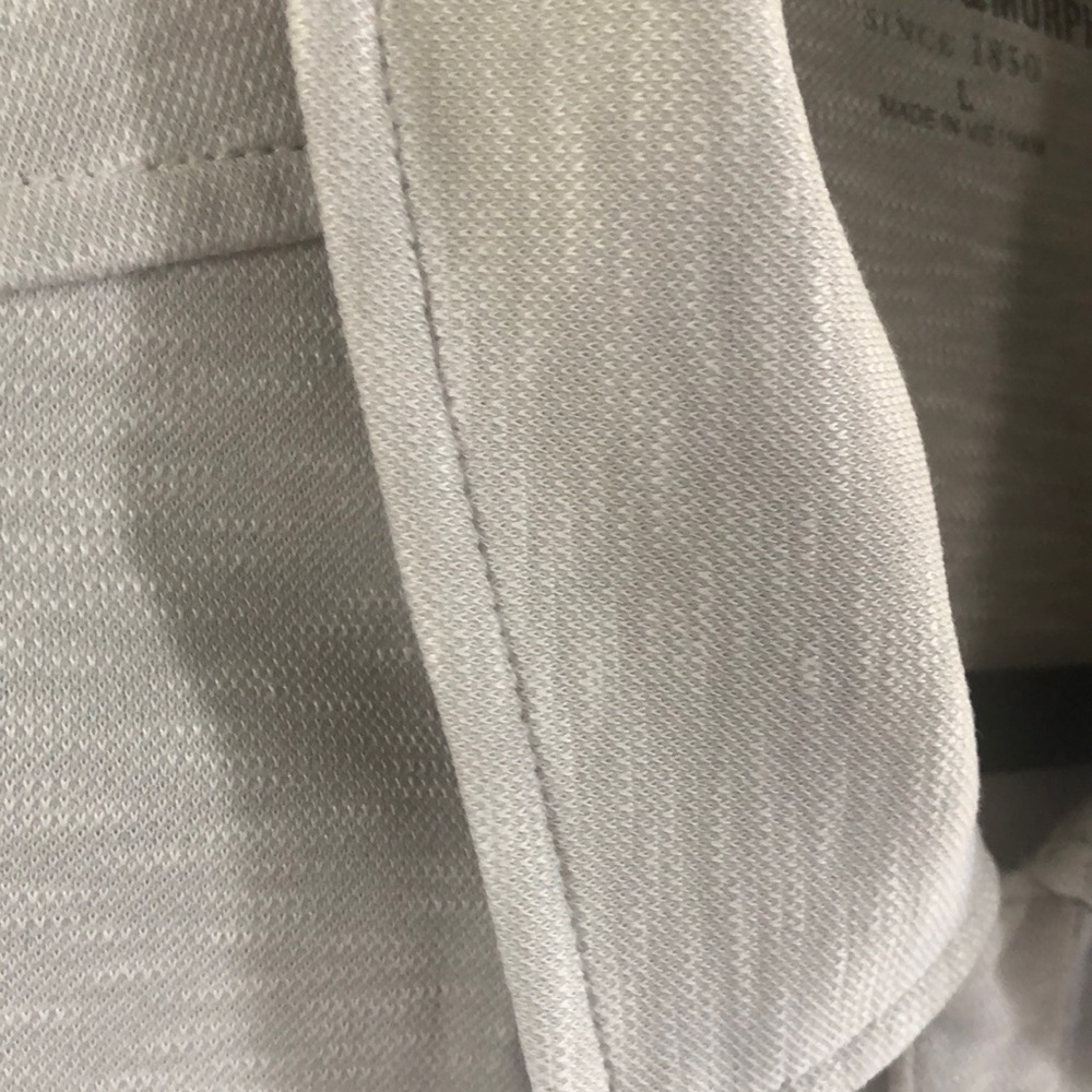 Gray button down polo shirt